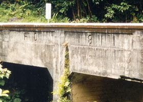 Hana Highway bridge with 1911 date engraved on side