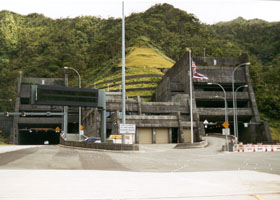 West portal of Interstate H-3 tunnels through Koolau Range