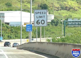 60 mph speed limit sign on H-3