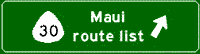 Link to Hawaii Highways, Maui route list