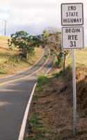 End state highway/begin route 31 signs at west end of county route 31