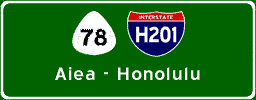 Interstate H-201/state route 78 - Aiea-Honolulu