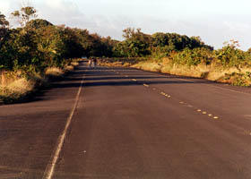 Cutoff stretch of old route 130, was wide and smooth