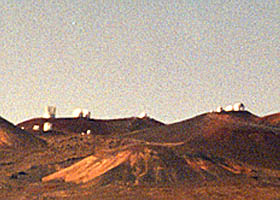 Mauna Kea observatories, from Mauna Loa weather observatory
