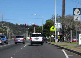 North end of state route 190 in downtown Waimea, at junction with state route 19