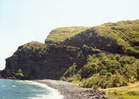 Road climbing up the cliffside