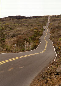 Smooth but wavy and crooked new pavement