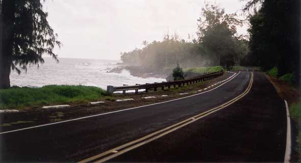 New and wider pavement on scenic oceanside stretch of Red Road