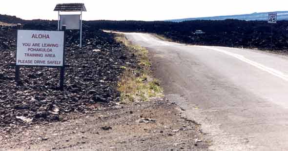 The Army bids you farewell, crossing east over Humuula Saddle and out of its training area