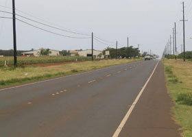Staightaway on Kaumualii Highway (state route 50), near its west end