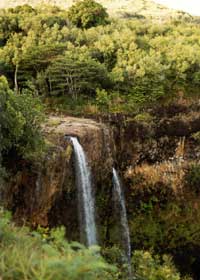 Wailua Falls, northwest of Lihue